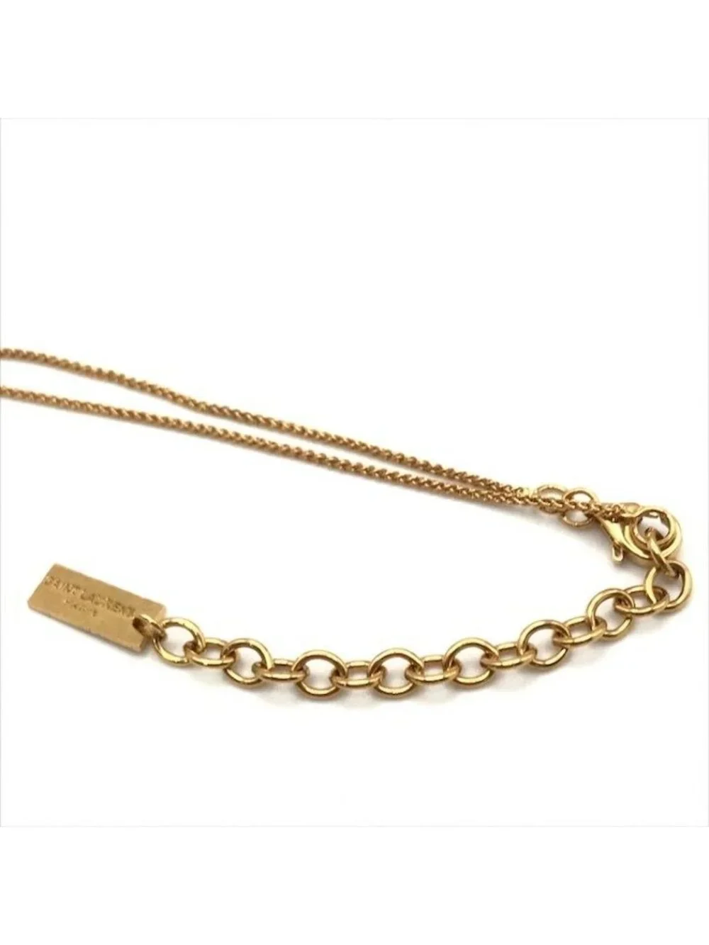 Saint Laurent Love Necklace Gold - Picture 6 of 7